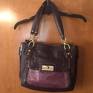 COACH Kristen Embossed Leather Croc Purse 18808